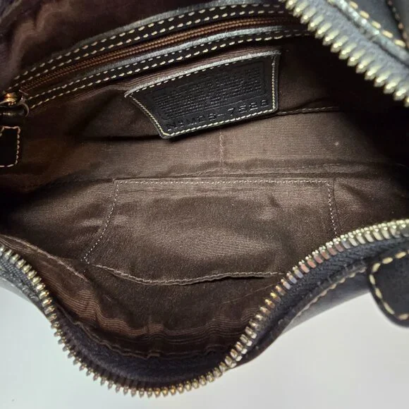 Vintage Coach Buckle Hobo Black Leather Bag - Picture 11 of 11